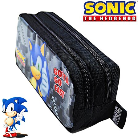 Sonic Lisanslı 2 Bölmeli Kalemlik ( Kod:2069 )