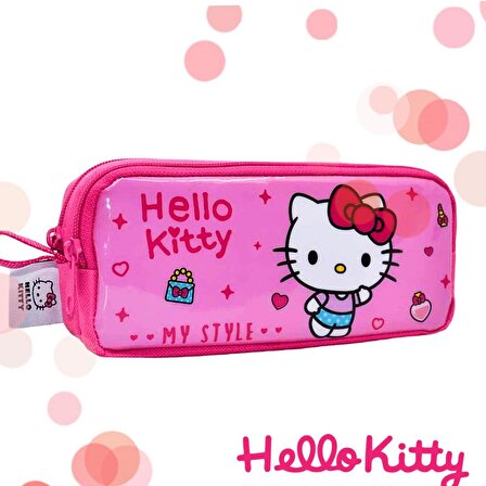 Hello Kitty Lisanslı 2 Bölmeli Kalemlik (2229)