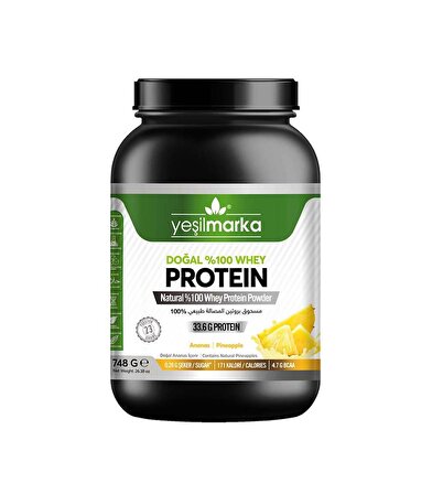 Yeşilmarka Doğal Whey Protein Tozu Ananas 748 gr