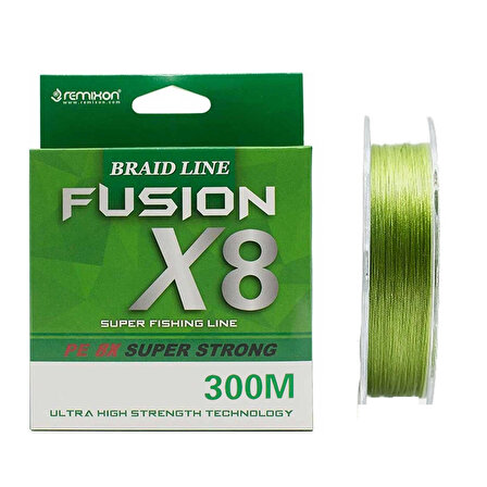 Remixon Fusion X8 İp Misina 300mt 0.25mm 15kg Yeşil