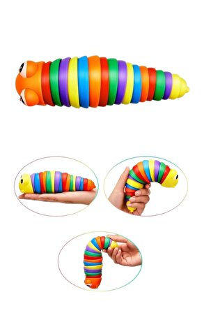 Bebek Oyuncakları Söküp Takılabilen Tırtıl Eğitici ve Eğlendirici Rengarenk Tırtıl