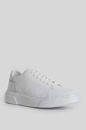 Tommy Erkek Deri Sneaker Ayakkabı Beyaz