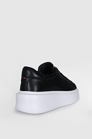 Gage Erkek Deri Sneaker Ayakkabı Siyah