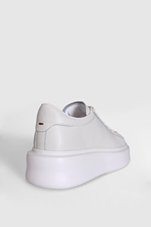 Gage Erkek Deri Sneaker Ayakkabı Beyaz
