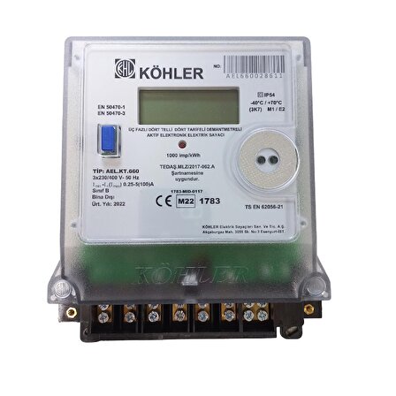 Köhler Trifaze Elektronik Elektrik Sayacı AEL KT 660