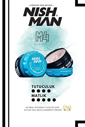 M4 Saç Şekillendirici Sert Mat Wax / Karma Saç Tiplerine Yönelik 100 Ml