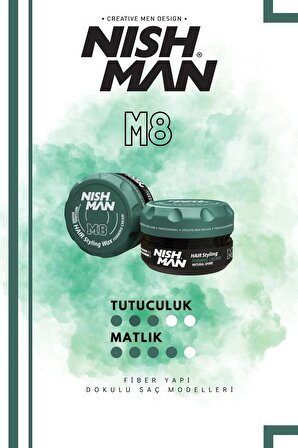 M8 Saç Şekillendirici Forming Krem Sert Mat Wax / 100 ml