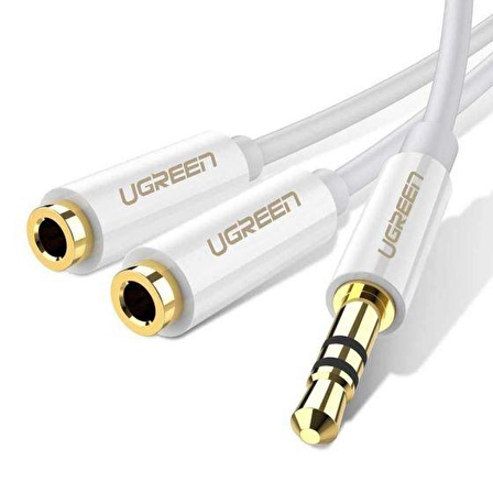 Ugreen 3.5mm 2'li Aux Kulaklık Çoklayıcı Siyah