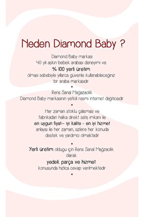 Diamond Baby Sapphire Çift Yönlü Bebek Arabası Pembe
