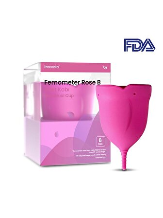 femometer® Adet Kabı - Medikal Sınıf Silikon Menstrual Cup / Regl Kabı (B Size)