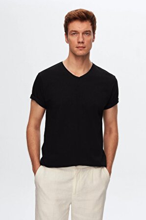 Ds Damat Slim Fit Siyah T-Shirt 4HC141996755M