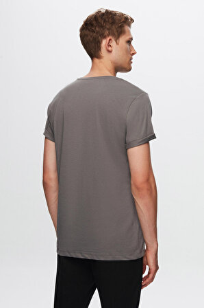 Ds Damat Slim Fit Gri %100 Pamuk T-Shirt 4HC141996753M