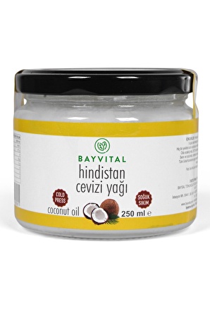 BAYVİTAL SOĞUK SIKIM HİNDİSTAN CEVİZİ YAĞI 250 ML