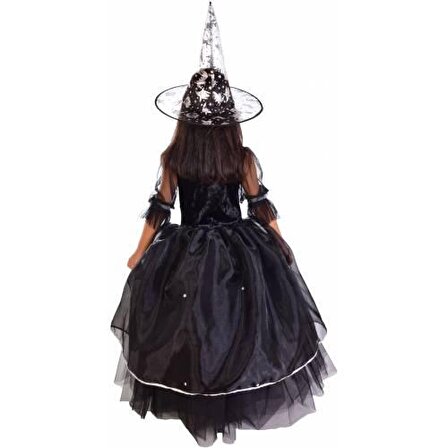 Cadı Çocuk Kostümü Tarlatanlı - Cadılar Bayramı Kostümü - Halloween Cadı Kostümleri Parti Eğlence
