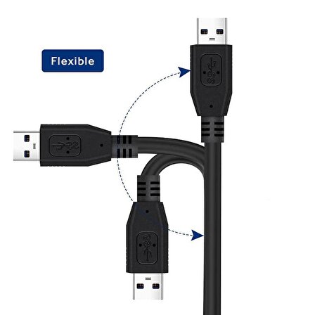 USB Dişi Erkek Uzatma Kablosu 3 Metre USB Uzatıcı Ara Kablosu
