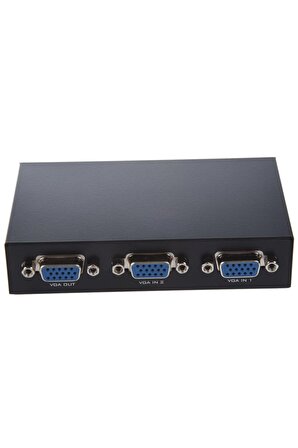 VGA Switch Çoklayıcı Ekran ve Kasa Çoğaltıcı 2 Ekran 1 Kasa veya 2 Kasa 1 Ekran 4675