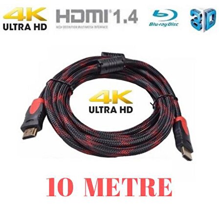 HDMI Kablosu Altın Uçlu 1.4b 3D 10 Metre HDMI Kablosu AL - 4241 