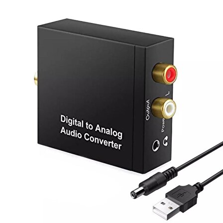 Dijital to Analog 3.5 mm Ses Tos Çevirici Dönüştürücü Adaptör