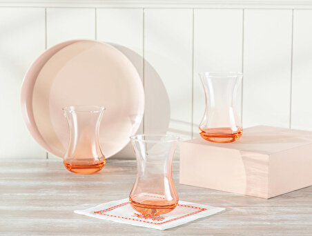 Lavem-Orange World 6'lı Çay Bardağı Seti