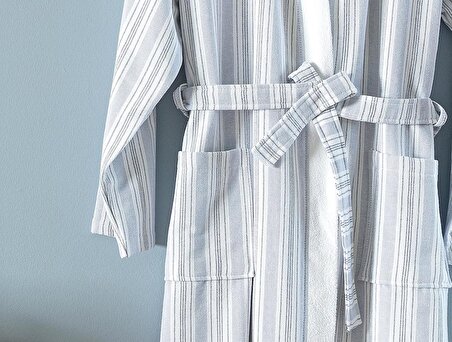 Odette Kimono Erkek %100 Pamuk Bornoz - Lacivert
