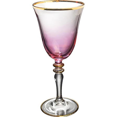 Valerio Red Wine Glass Set With Luster 4'lü