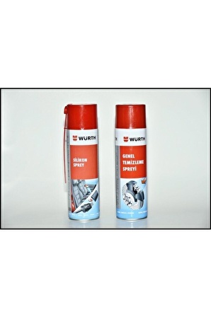 Genel Temizleyici 500 ml + Würth Silikon Sprey 500 ml 2'li Set