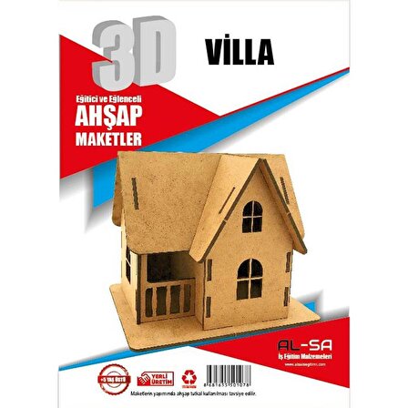 3D Ahşap Villa Maketi