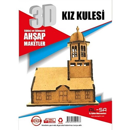 3D Ahşap Kız Kulesi Maketi