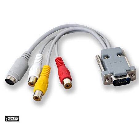 Polaxtor Kablo VGA To 3rca S/video 30CM PLX-10427