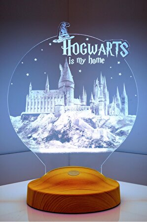 Sevgilambası 3D Harry Potter Hogwarts Hediyesi 3 Boyutlu Led Lamba