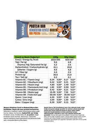 WaspCo Yüksek Protein Bar Karma Set 50g 6X5 Çeşit 30 Adet
