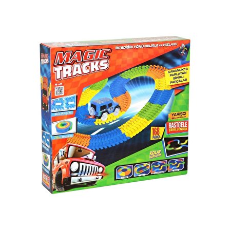Magic Track 168 Parça, 210cm Parkur,LED Arabalı Yarış Pisti
