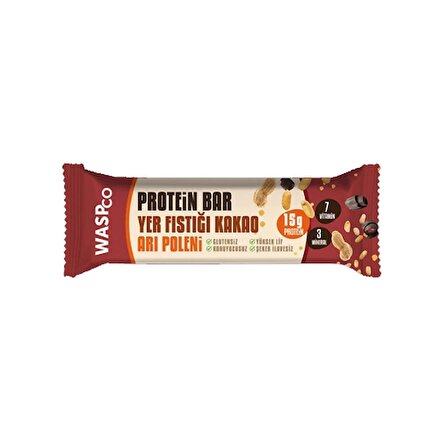 Waspco Protein Bar Yer Fıstığı Kakao 50 Gr. (4'lü)