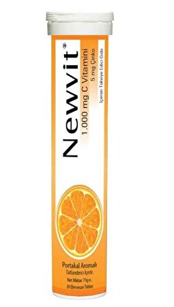 Newvit Vitamin C 1000 Mg + Çinko 20 Efervesan Tablet
