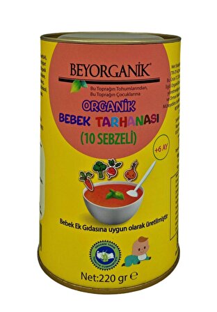 Bebek Ek Gıdası Organik Bebek Tarhanası (10 Sebzeli) 220gr