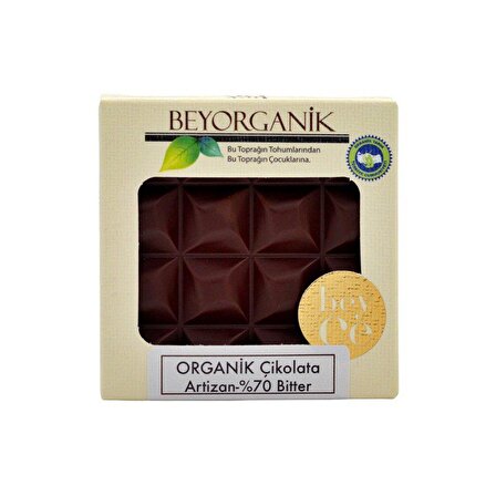 Organik Çikolata Artizan - %70 Bitter 40 gr