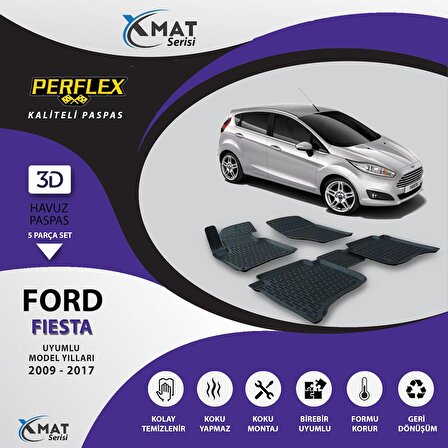 Perflex Paspas 3D Havuzlu X-Mat Fiesta 2009-2017