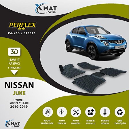 Perflex Paspas 3D Havuzlu X-Mat Nissan Juke 2010-2019