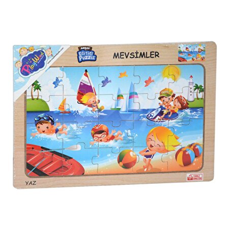 243/244/245 Onyıl, Ahşap Eğitici Puzzle Mevsimler