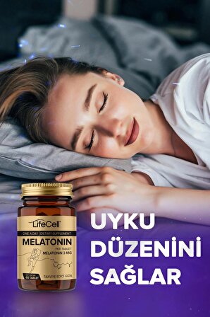 Melatonin 3 Mg - 60 Tablet Kaliteli Ve Derin Uyku Için Doğal Gıda Takviyesi