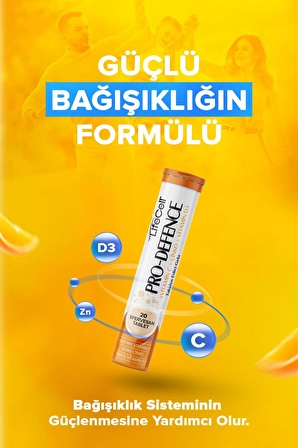 Pro Defence Vitamin C + Çinko + Vitamin D3 - Takviye Edici Gıda