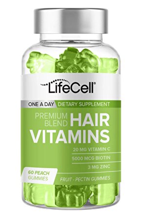 LifecellHair Vitamins Vitamin C Biotin Zinc - Saç Vitamini - Takviye Edici Gıda