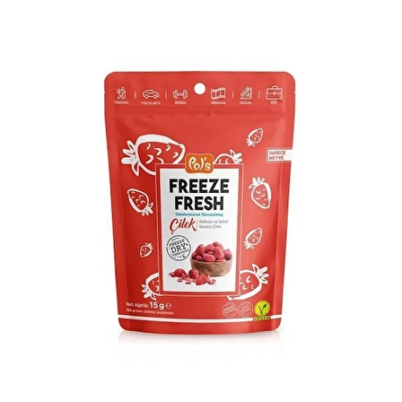 Pol's Gurme Glutensiz Freeze Fresh Çilek 20 Gr. (12'li)