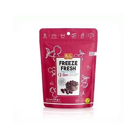 Pol's Gurme Glutensiz Freeze Fresh Vişne 25 Gr. (12'li)