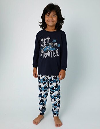 Donella Jet Baskılı Erkek Çocuk Pijama - 11553