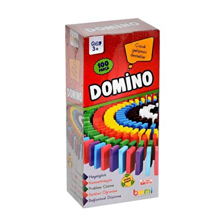 Bemi Eğitici Oyun Domino 100 Parça Ahşap A0268