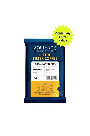 Moliendo 1 Litre Breakfast Blend Filtre Kahve 70 G.