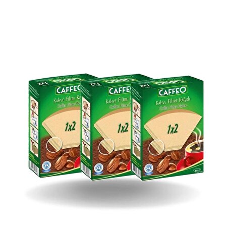 Kahve Filtre Kağıdı Caffeo 1x2 (3 Paket 240 Adet)