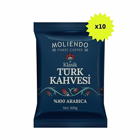 Moliendo Klasik Türk Kahvesi 100 G 10'lu Avantaj Paketi