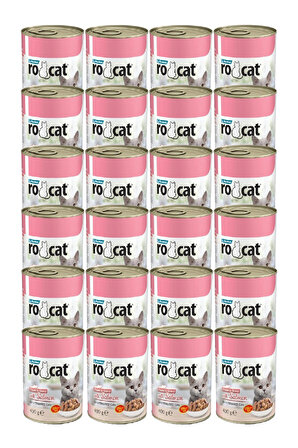 Ro-cat Somonlu Yetişkin Kedi Konservesi 400gr x 24 adet